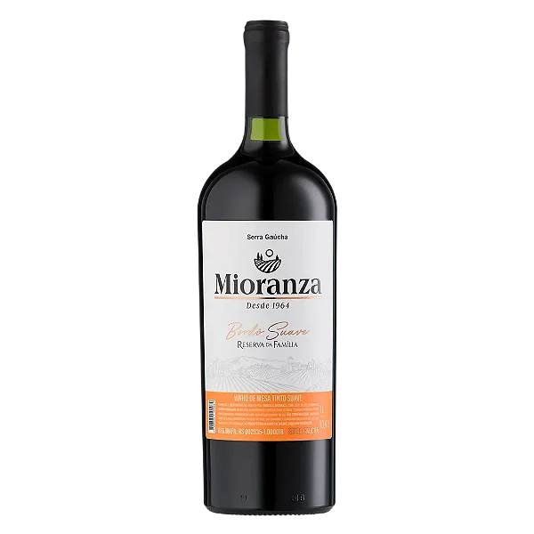 Vinho de Mesa Tinto Suave, 1L - Mioranza