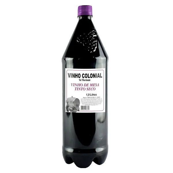 Vinho Colonial Tinto Seco, 1,9L - Vô Fiorindo