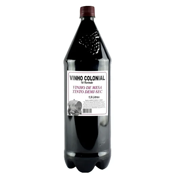 Vinho Colonial Demi-Sec, 1,9L - Vô Fiorindo