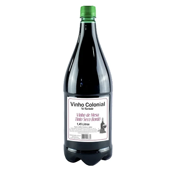 Vinho Colonial Tinto Bôrdo Seco, 1,45L - Vô Fiorindo