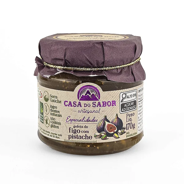 Geleia de Figo com Pistache, 170g - Casa do Sabor