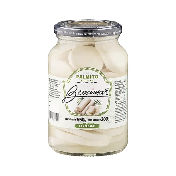 Palmito em Rodelas, 550g - Bonimar