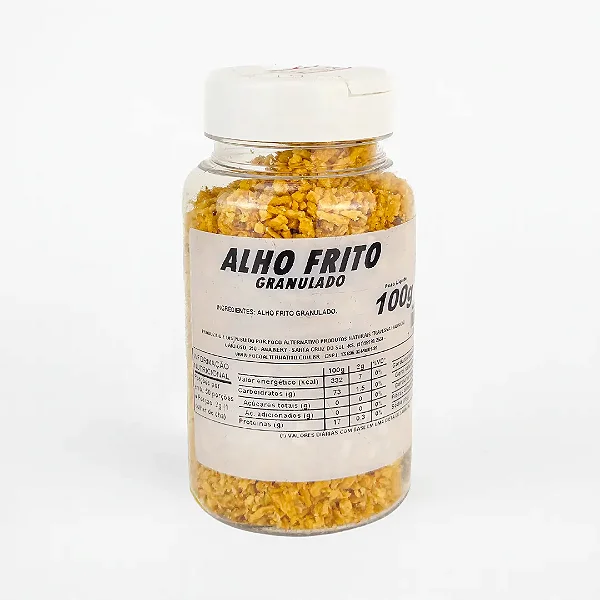 Alho Frito Granulado Pote, 100g - Foco Alternativo