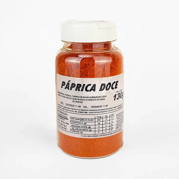 Páprica Doce Pote, 130g - Foco Alternativo