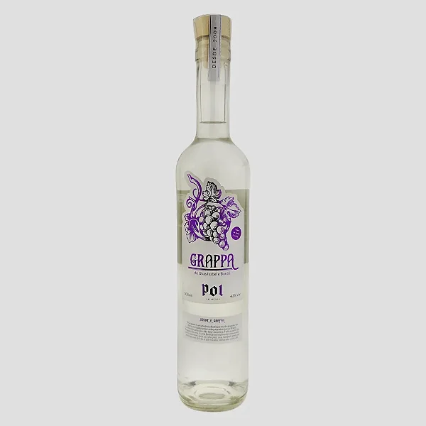 Grappa de Uvas Isabel e Bordô, 500ml - Pol