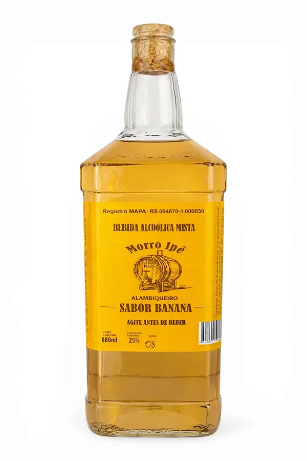 Licor de Banana, 880ml - Alambique Morro Ipê