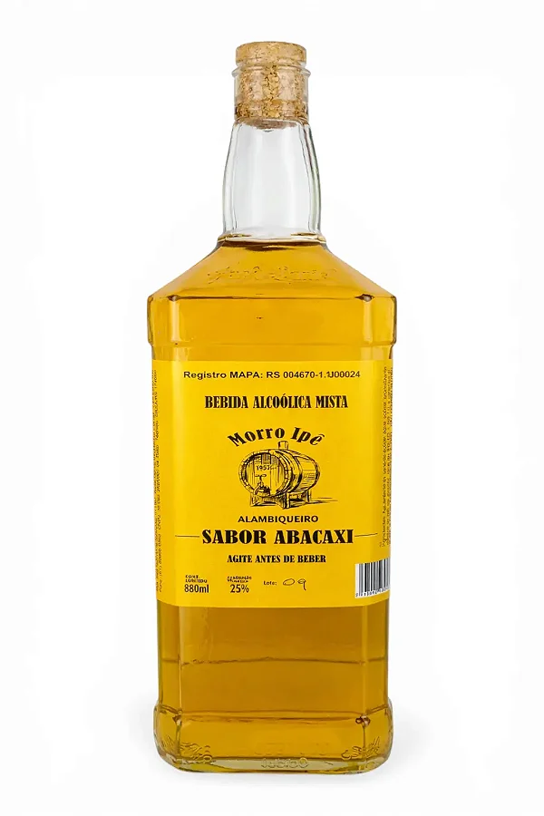 Licor de Abacaxi, 880ml - Alambique Morro Ipê