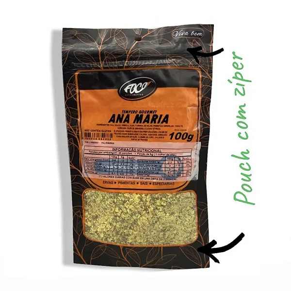Tempero Ana Maria Fit, 100g - Foco Alternativo