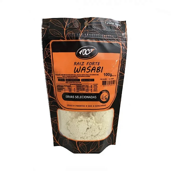 Wasabi Raiz Forte em Pó, 100g - Foco Alternativo