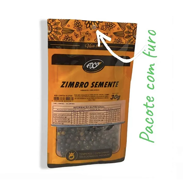 Zimbro Semente, 30g - Foco Alternativo