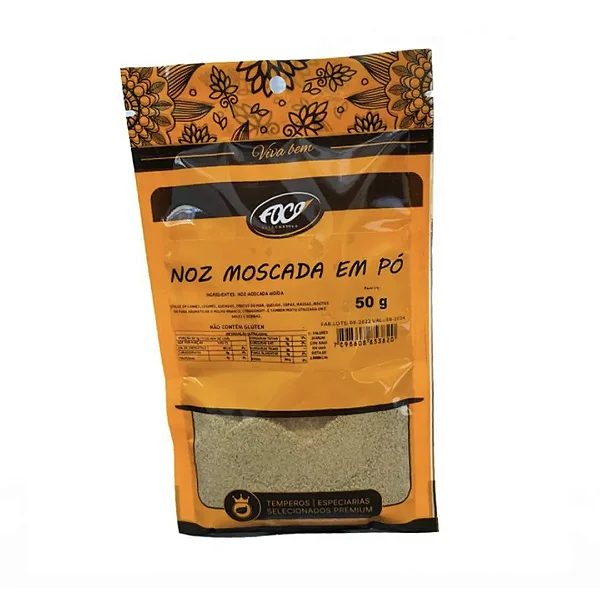 Noz Moscada em Pó, 50g - Foco Alternativo