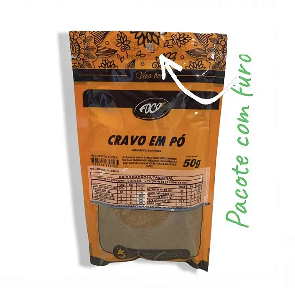 Cravo da Índia em Pó, 50g - Foco Alternativo