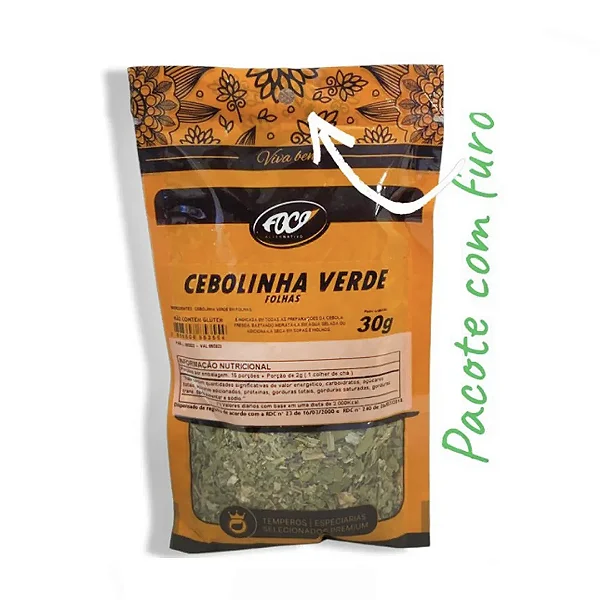 Cebolinha Verde Folhas, 30g - Foco Alternativo