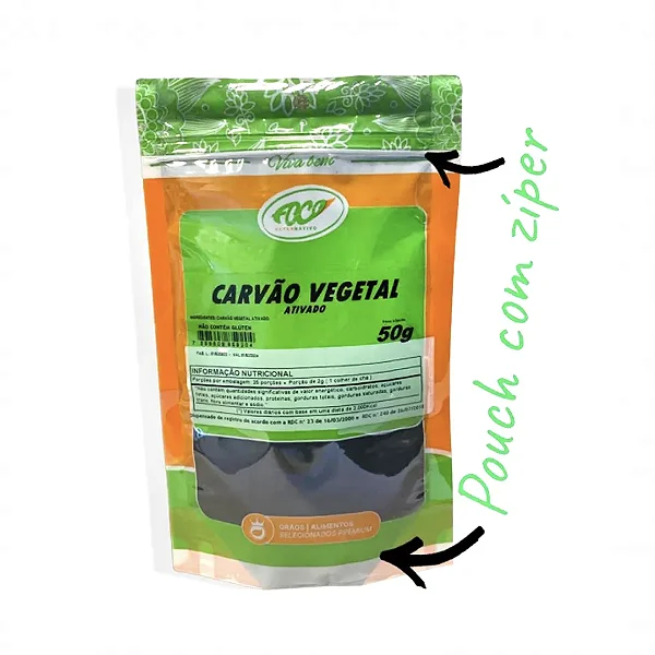 Carvão Vegetal, 50g - Foco Alternativo