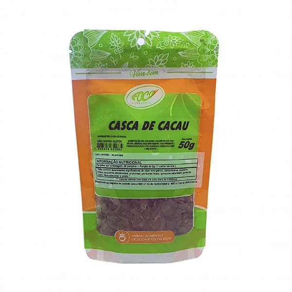 Casca de Cacau, 50g - Foco Alternativo