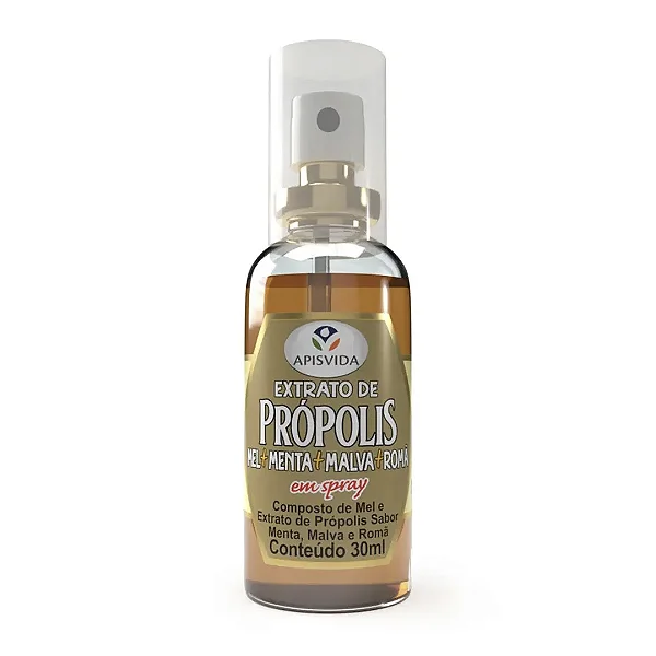 Spray para Garganta com Própolis, Menta e Romã, 30 ml- Apis Vida
