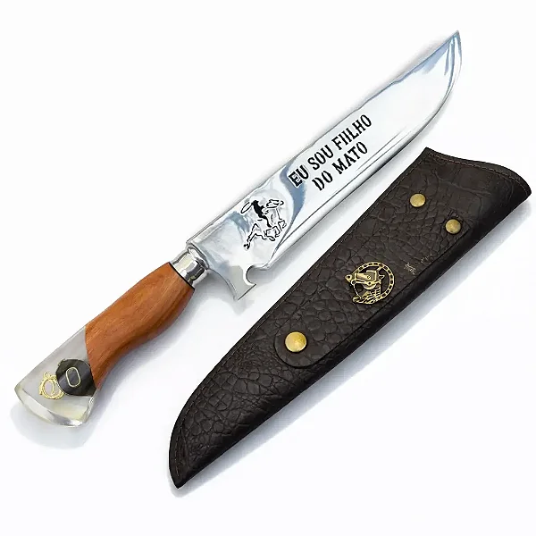 Faca Cabo Resina Agro Sou Filho do Mato 9"