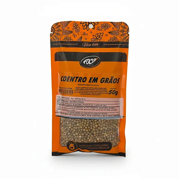 Coentro em Grãos, 50g - Foco Alternativo