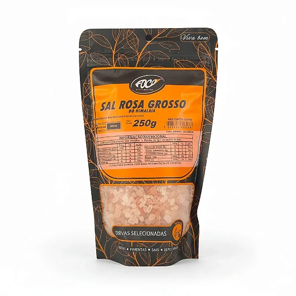 Sal Rosa do Himalaia Grosso, 250g - Foco Alternativo
