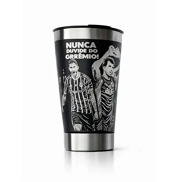Copo Térmico Personalizado Grêmio Imortal Tricolor 473ml