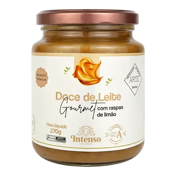 Doce de Leite com Raspas de Limão, 270g - Intenso Laticínios