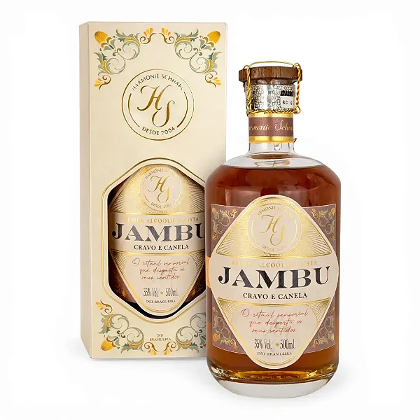 Cachaça de Jambu, Cravo e Canela, 500ml - Harmonie Schnaps