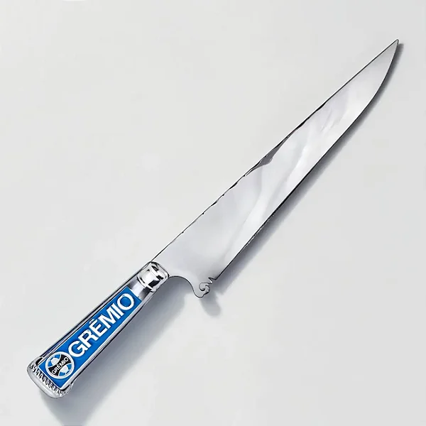 Faca Artesanal Aço Inox Grêmio 10"