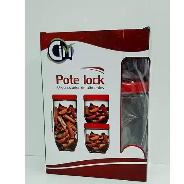 Pote Lock Organizador De Alimentos C/4 Plastico