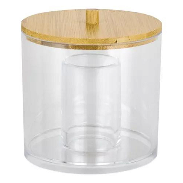 Organizador  Algodão e Cotonete c/divisoria – Bambu