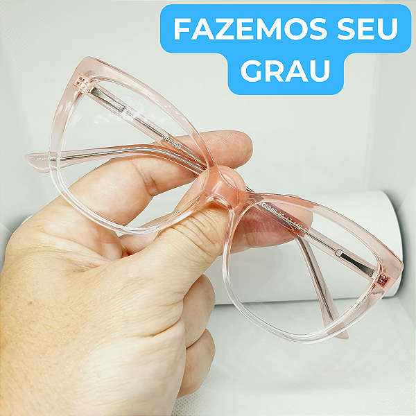Óculos de GRAU feminino transparente Estilosa armação modelo CV189