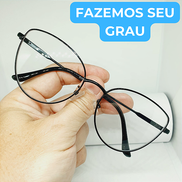 Armação para Óculos de GRAU feminino blogueira Metal Estilosa modelo CV137