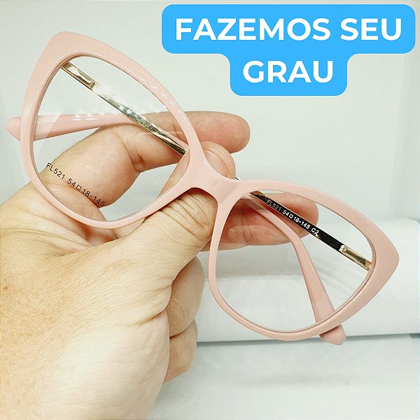 Óculos de GRAU feminino Estilosa armação Rosa modelo CV1075