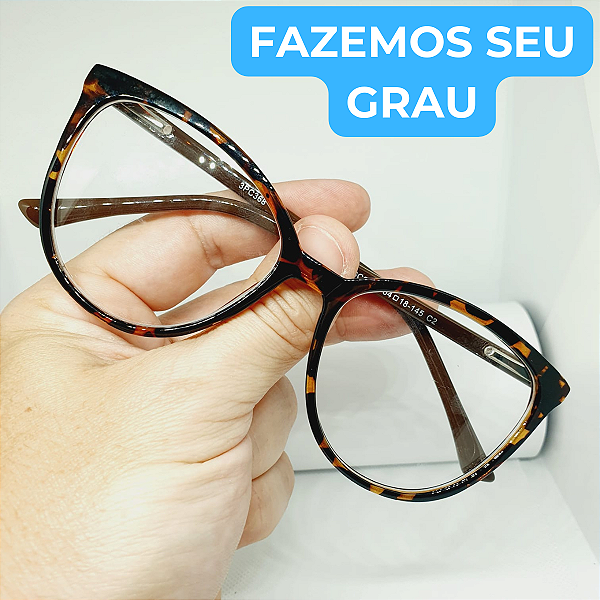 Armação para Óculos de GRAU feminino Estilosa armação onça modelo CV1072