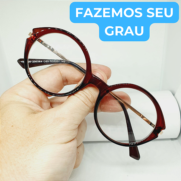 Armação para óculos de GRAU feminino redondo modelo CV1001