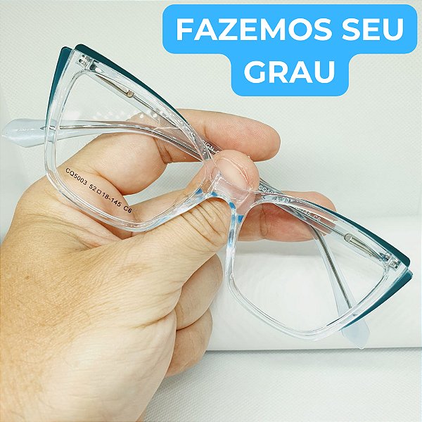 Óculos de GRAU feminino  Estilosa armação modelo CV175.