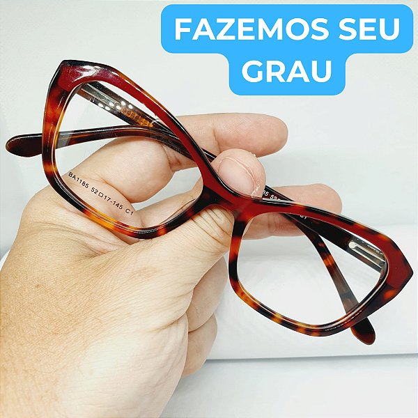 Armação para Óculos de GRAU feminino  Estilosa modelo Onça CV1051