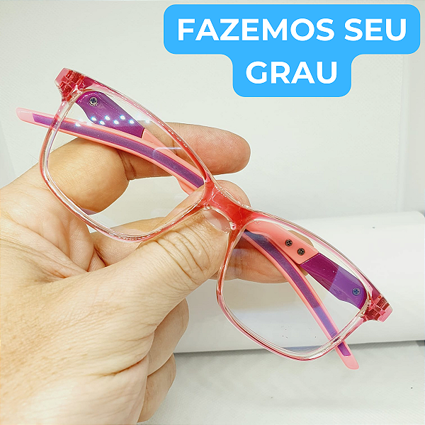 Armação para Óculos de grau infantil feminino modelo rosa CV13