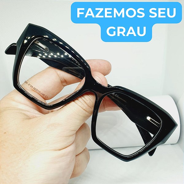 Armação para Óculos de GRAU feminino armação modelo Preto CV123
