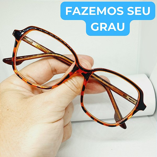 Óculos armação de GRAU feminino animal print Estilosa para grau armação modelo CV156.