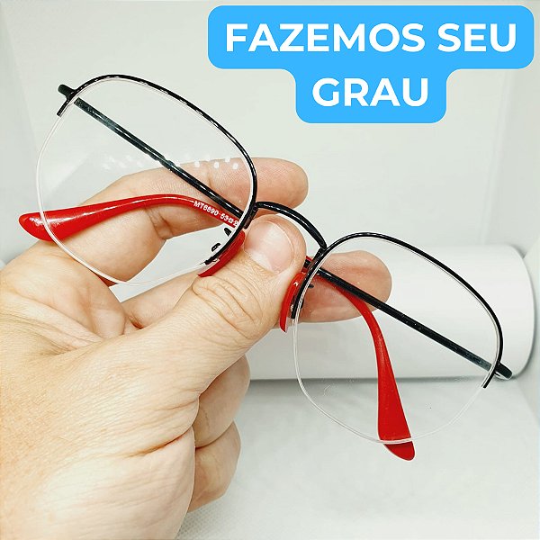 Armação para óculos de GRAU Unissex de metal modelo CV330