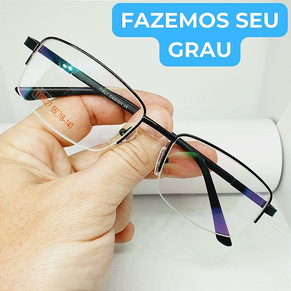 Armação para Óculos de GRAU masculino metal quadrado CV251