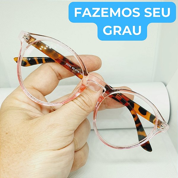 Armação para Óculos de GRAU feminino rosa Estilosa armação modelo CV1119