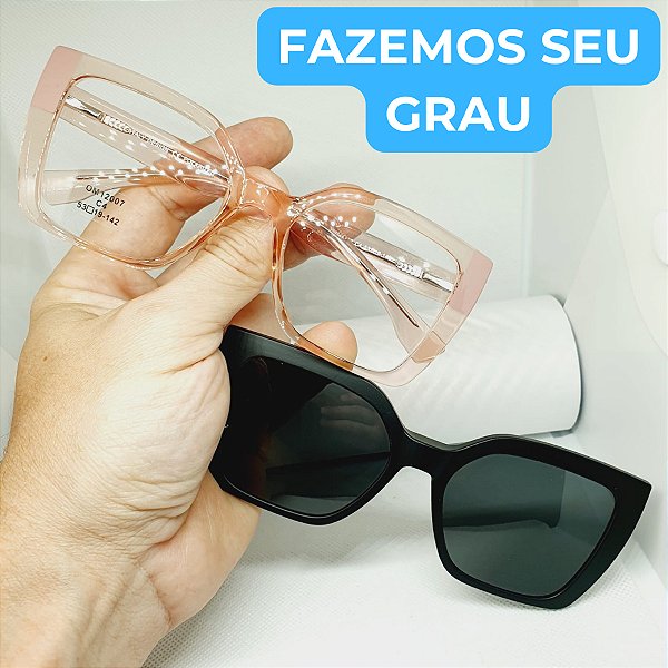Armação para óculos de grau feminino Clipon blogueira armação modelo CV1125