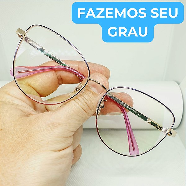 Armação para óculos de grau feminino gatinho estilo blogueira armação modelo CV1113