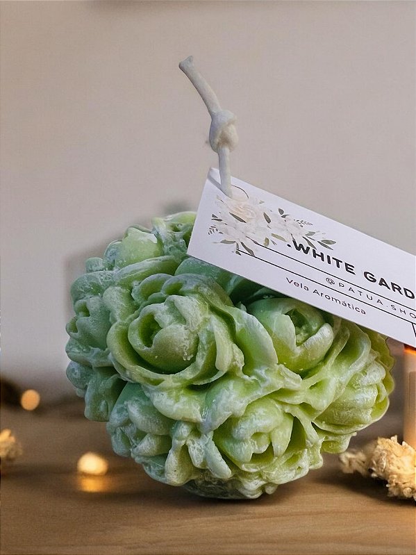 Vela Aromática Rosas - 130g - Essência White Gardenia