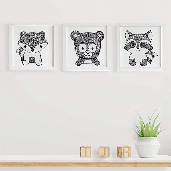 Quadros para quarto de bebê Animais
