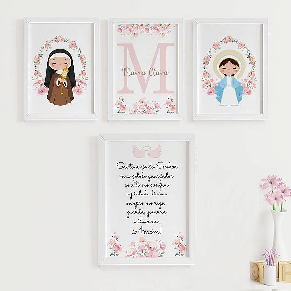 Quadros Santa Clara com Inicial e Nome