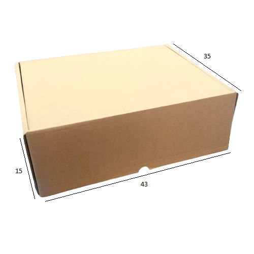 Caixa de Papelão para envio Correio S-D 43x35x15 cm Parda (Pacote c/ 10 unids)