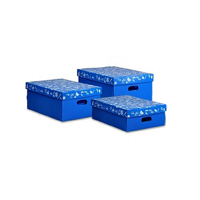 Caixa Organizadora Plástico - Azul 45x33x20 cm (1 unid)