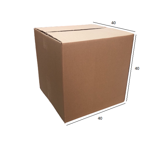 Caixa de Papelão para Transporte e Mudança Mod. M 40x40x40 cm Parda (Pacote c/ 5 unids)